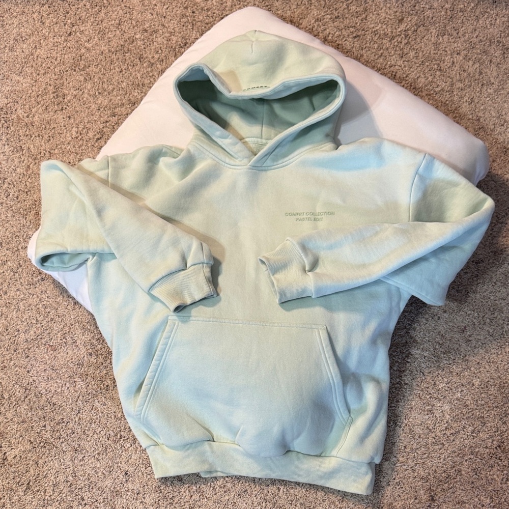 Comfrt Collection Pastel Edit Mint Green Cozy Hoodie - oversized medium